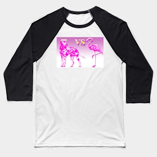 VS - Pink Dalmatian Flamingo go Floral Baseball T-Shirt